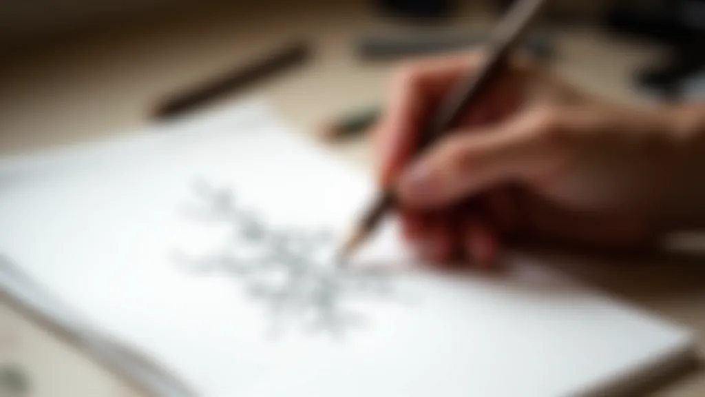 Close-up of pencil sketching on paper
