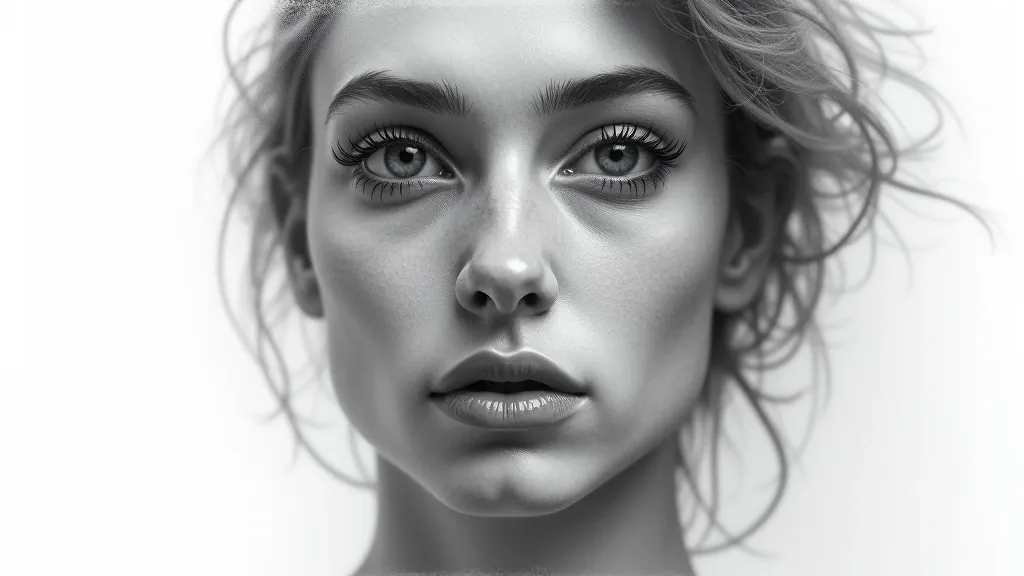 Charcoal drawing of a portrait