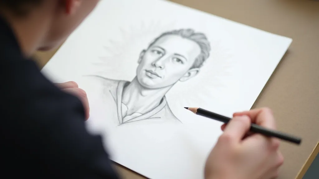 Close-up of pencil sketching techniques on paper with shading examples